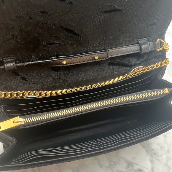Yves Saint Laurent black velvet cross body bag/WOC - Picture 8 of 17